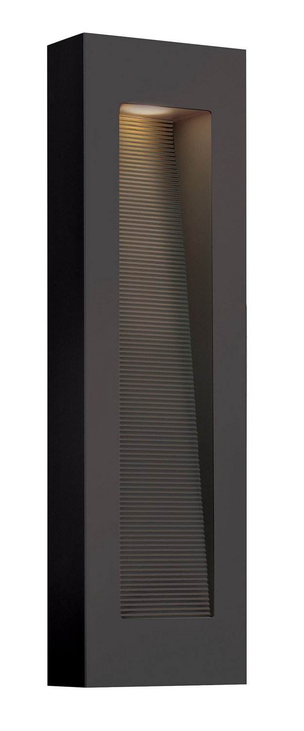 Luna Large Outdoor Wall Sconce with Compact Backplate in Bronze