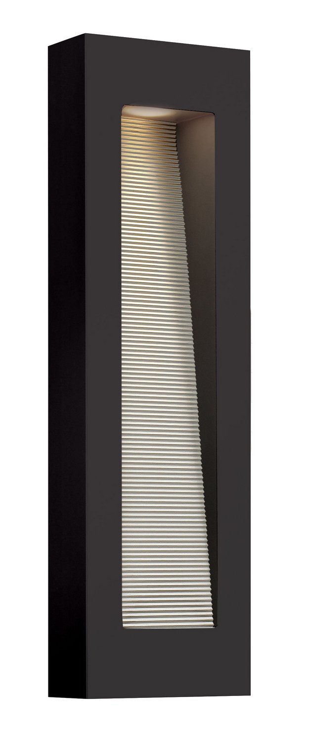Luna Large Outdoor Wall Sconce with Compact Backplate in Satin Black