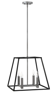 Fulton Small 4-Light Chandelier in Aged Zinc