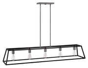 Fulton Five Light Open Frame Linear Chandelier - Lamps Expo