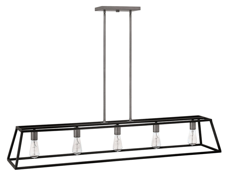 Fulton Five Light Open Frame Linear Chandelier - Lamps Expo