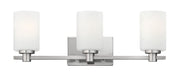 Karlie 3-Light Bath Vanity Light in Brushed Nickel
