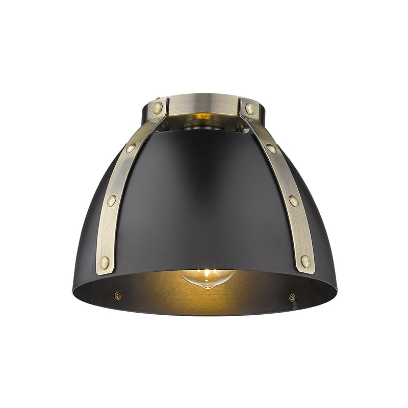 Aldrich Flush Mount in Aged Brass