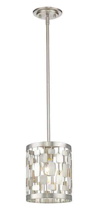 Almet 1 Light Mini Pendant in Brushed Nickel