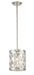 Almet 1 Light Mini Pendant in Brushed Nickel