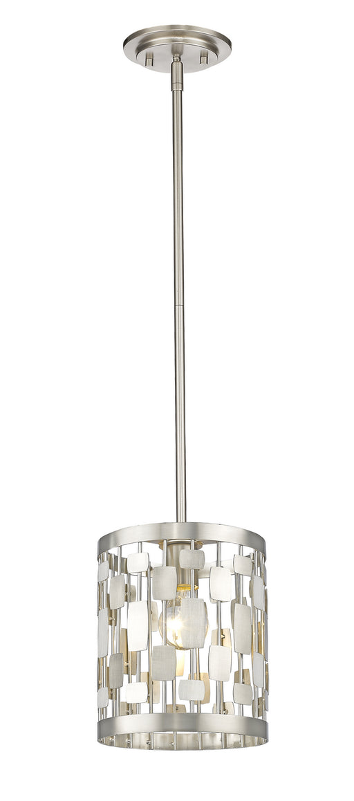 Almet 1 Light Mini Pendant in Brushed Nickel