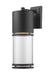 Luminata 1 Light Outdoor Wall Light in Black with Clear Glass