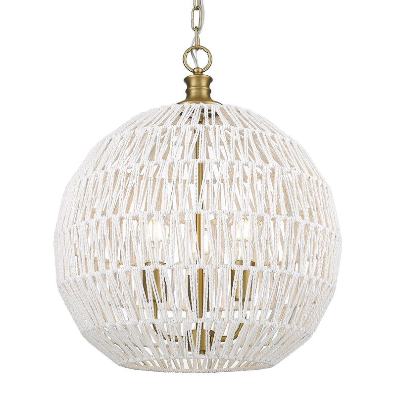 Florence 3-Light Pendant in Brushed Champagne Brass