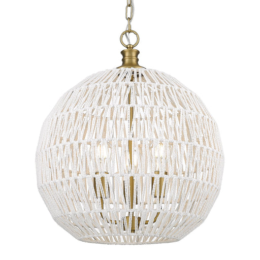 Florence 3-Light Pendant in Brushed Champagne Brass