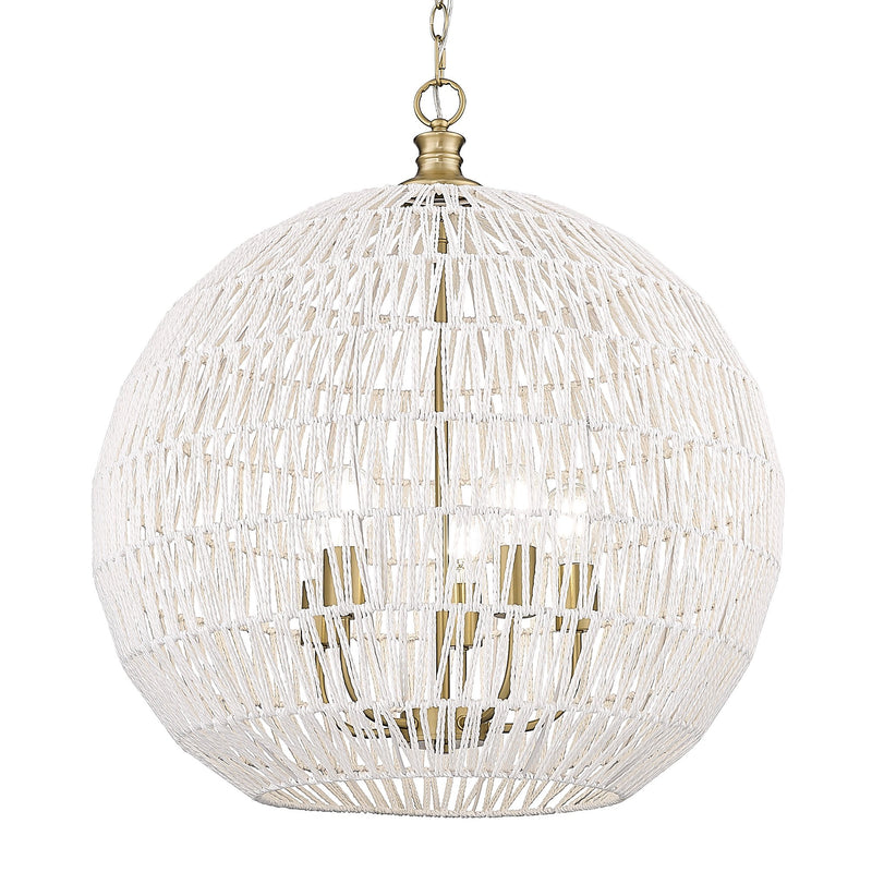 Florence 5-Light Pendant in Brushed Champagne Brass