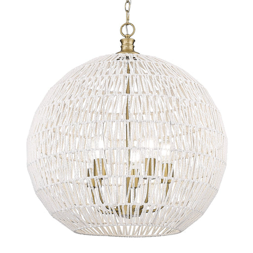 Florence 5-Light Pendant in Brushed Champagne Brass