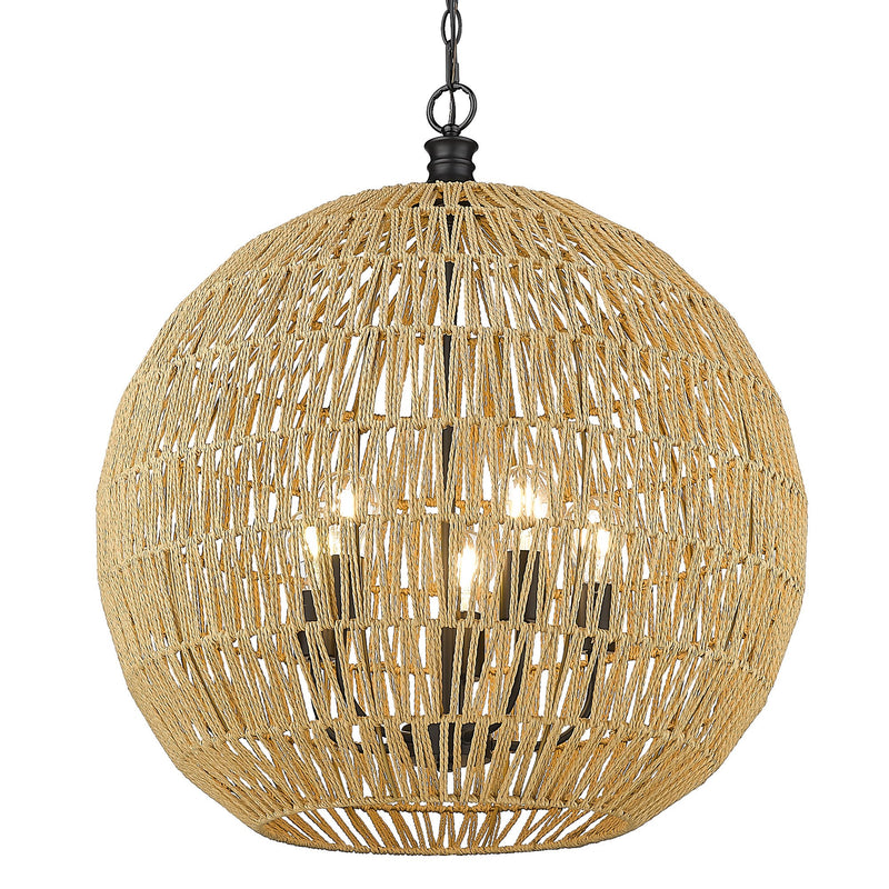 Florence 5-Light Pendant in Matte Black