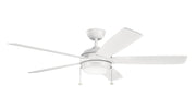 Starkk 60" Ceiling Fan with Light in Matte White