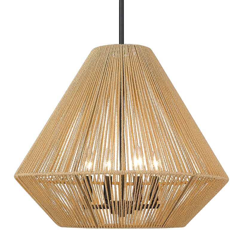 Valentina 4-Light Pendant in Matte Black