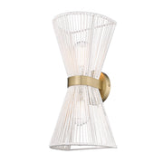 Avon 2-Light Wall Sconce in Brushed Champagne Brass