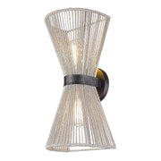 Avon 2-Light Wall Sconce in Matte Black