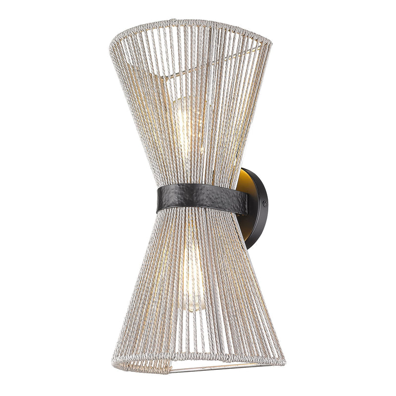 Avon 2-Light Wall Sconce in Matte Black