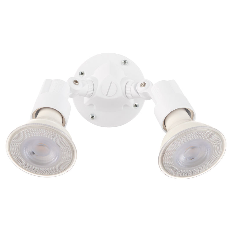 2 Light PAR20 or PAR30 Outdoor Flood Holder in White