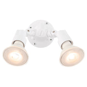 2 Light PAR20 or PAR30 Outdoor Flood Holder in White