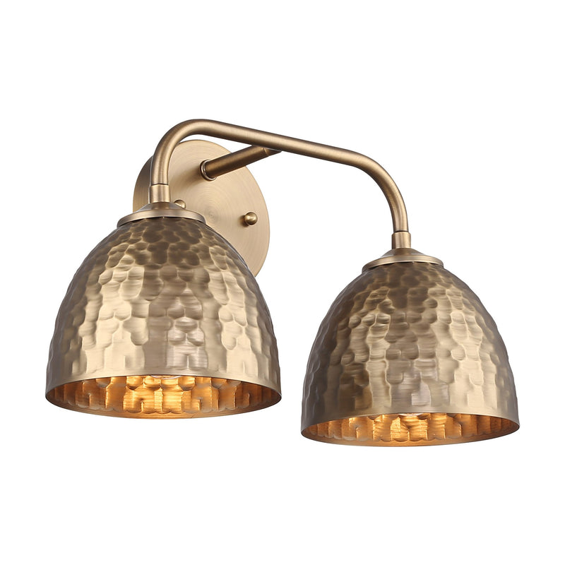 Shepard 2-Light Bath Vanity Light in Modern Brass