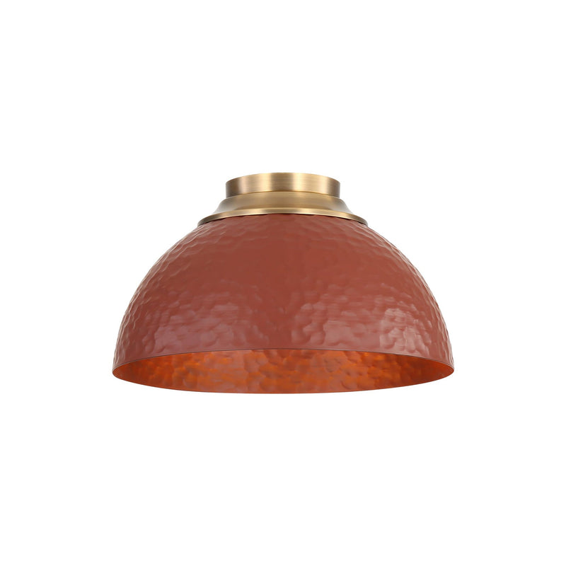 Shepard 3-Light Flush Mount in Modern Brass