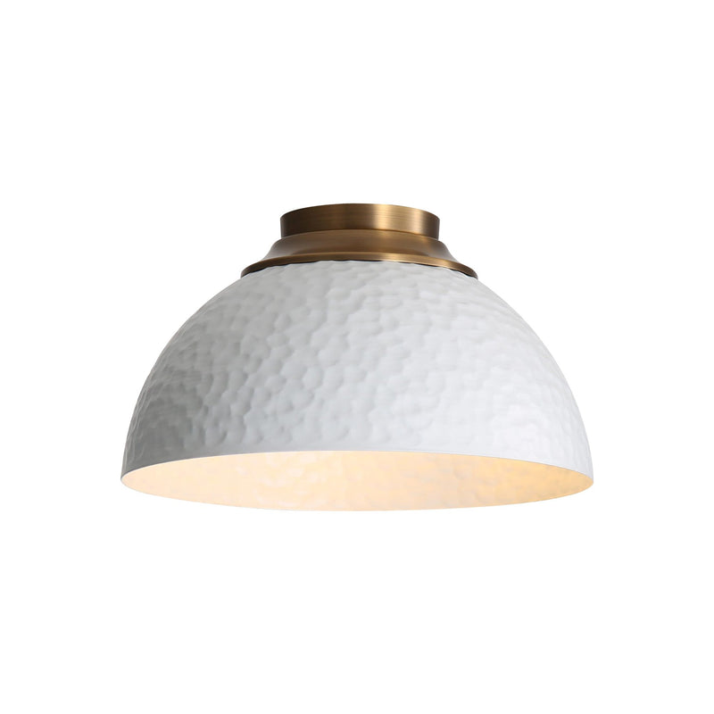 Shepard 3-Light Flush Mount in Modern Brass
