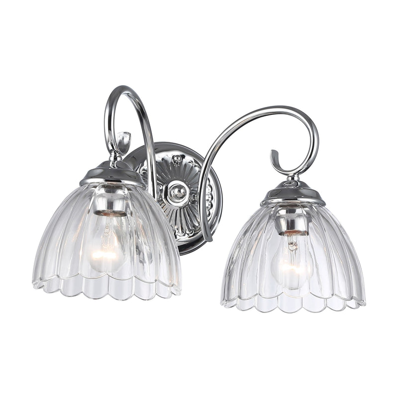 Audra 2-Light Bath Vanity Light in Chrome