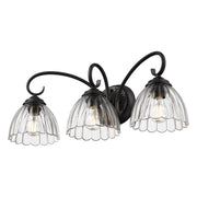 Audra 3-Light Bath Vanity Light in Matte Black