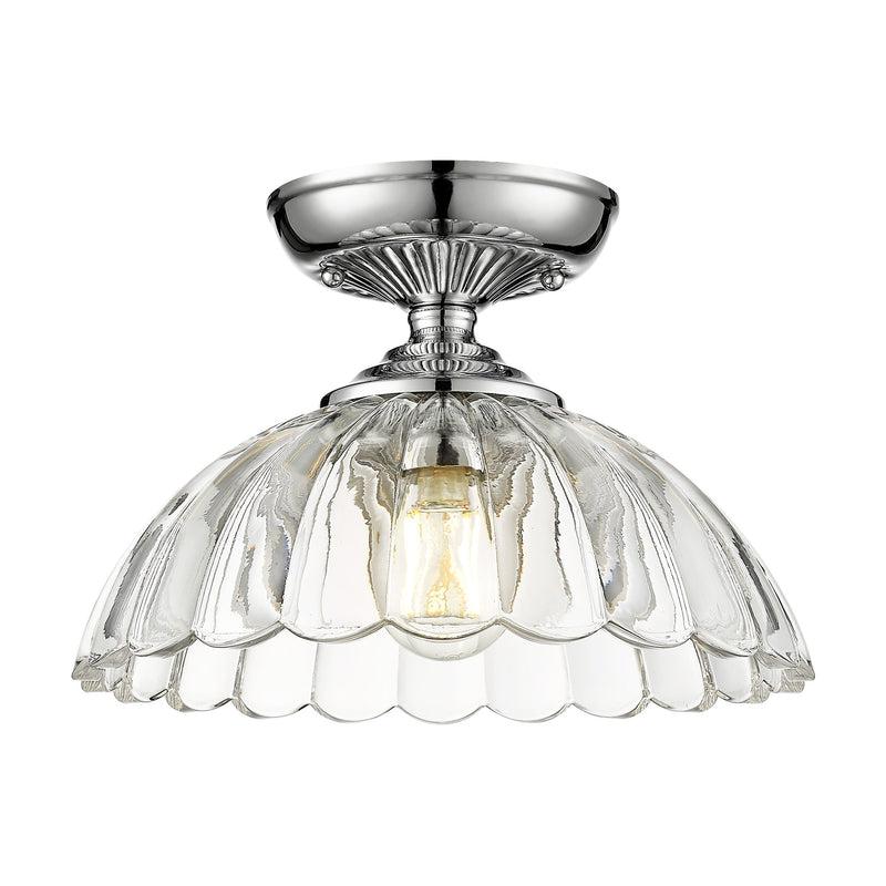 Audra 12" Semi-Flush Mount in Chrome
