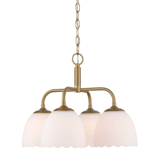 Dorinda 4-Light Chandelier in Brushed Champagne Brass