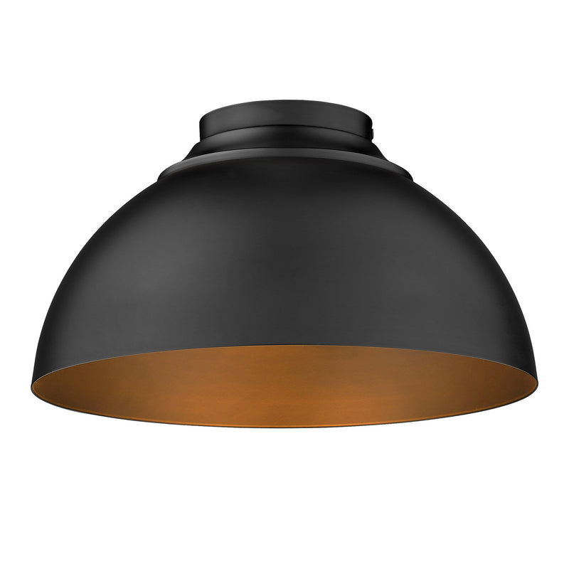 Zoey 3-Light Flush Mount in Matte Black