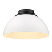 Zoey 3-Light Flush Mount in Matte Black