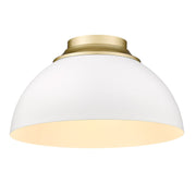 Zoey 3-Light Flush Mount in Olympic Gold