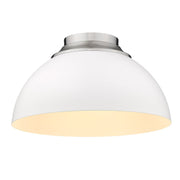 Zoey 3-Light Flush Mount in Pewter