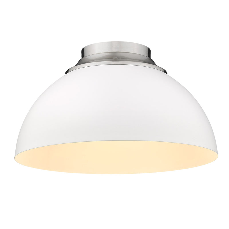 Zoey 3-Light Flush Mount in Pewter