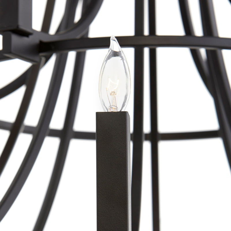 Olympus 12 Light Chandelier in Textured Black