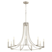 Olympus 9 Light Chandelier in Satin Nickel