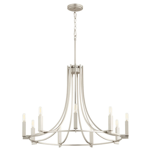 Olympus 9 Light Chandelier in Satin Nickel