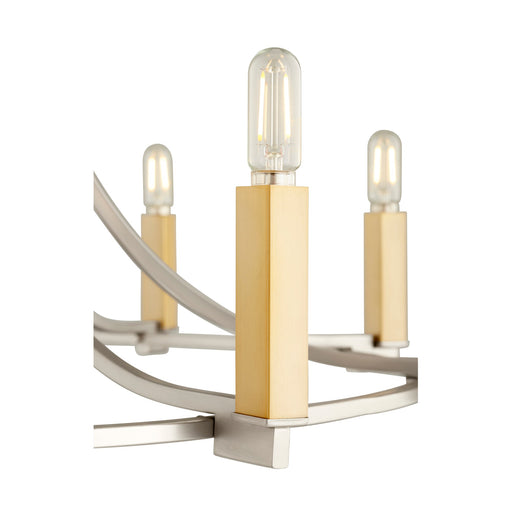 Olympus 9 Light Chandelier in Satin Nickel