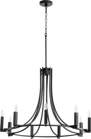 Olympus 9 Light Chandelier in Textured Black