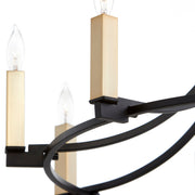 Olympus 9 Light Chandelier in Textured Black
