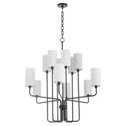 Charlotte 12 Light Chandelier in Matte Black