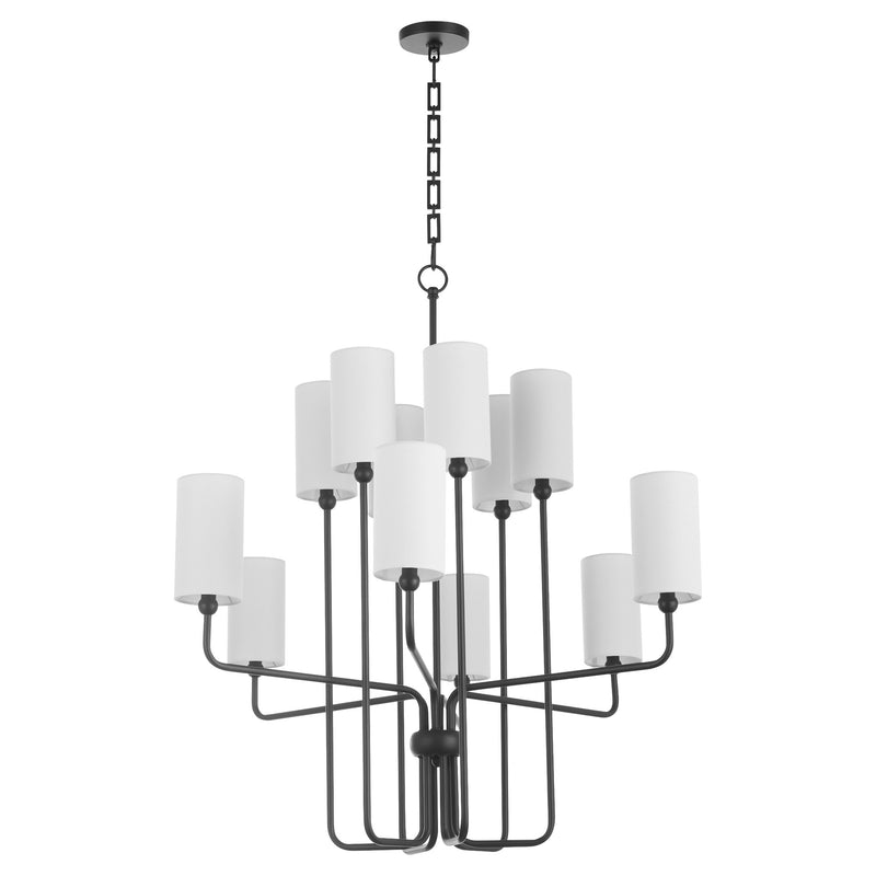 Charlotte 12 Light Chandelier in Matte Black