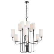 Charlotte 12 Light Chandelier in Matte Black