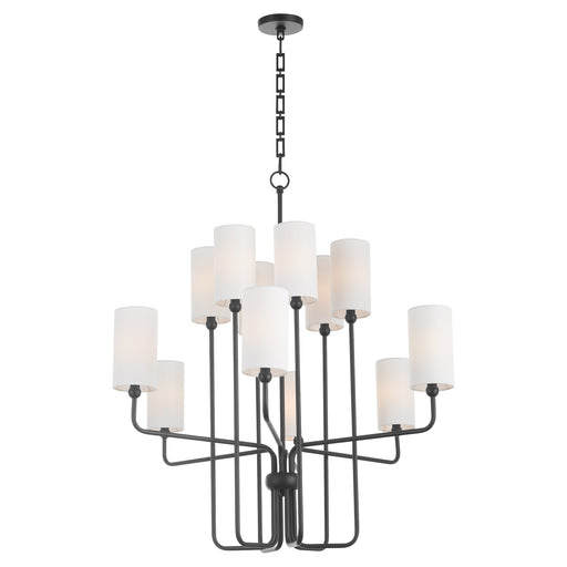 Charlotte 12 Light Chandelier in Matte Black