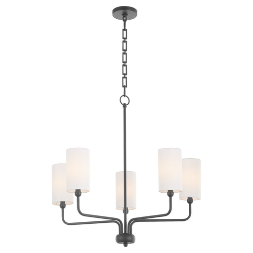 Charlotte 5 Light Chandelier in Matte Black