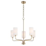 Charlotte 5 Light Chandelier in Aged Brass