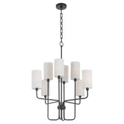Charlotte 8 Light Chandelier in Matte Black