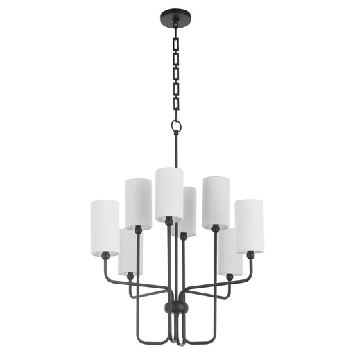Charlotte 8 Light Chandelier in Matte Black