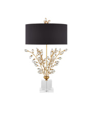 Forget-Me-Not Table Lamp in Clear / Chinois Gold Leaf